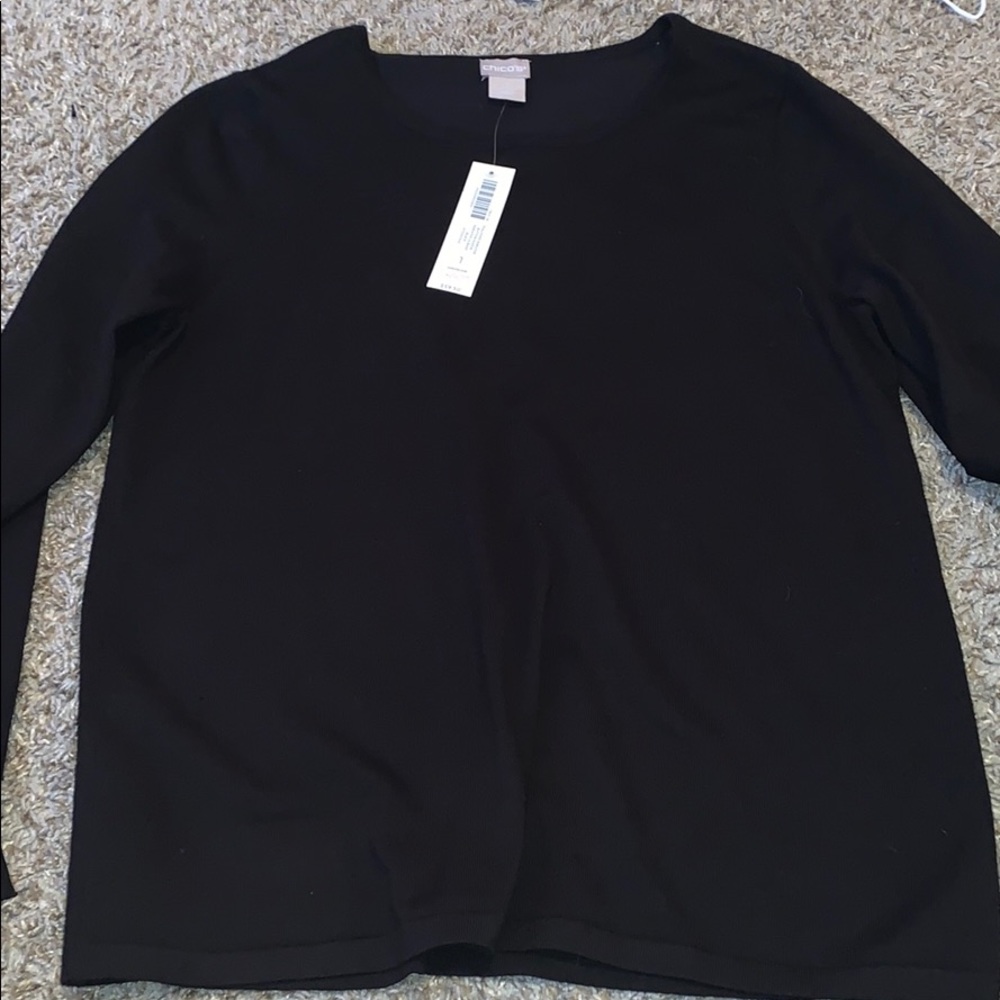 plain black long sleeved thick shirt never worn